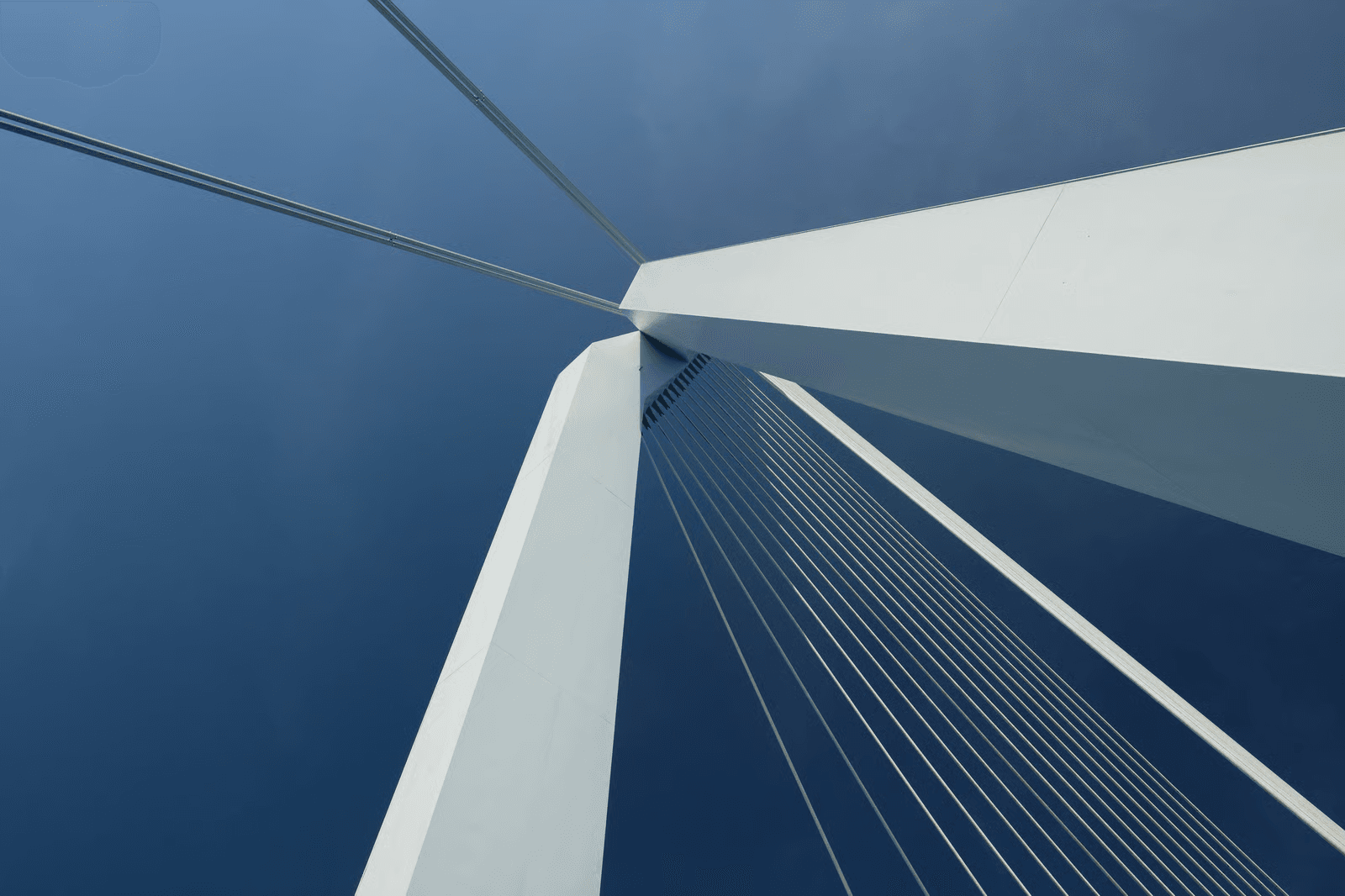 Cable-stayed bridge against the sky